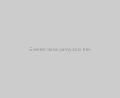 Everest base camp solo trek